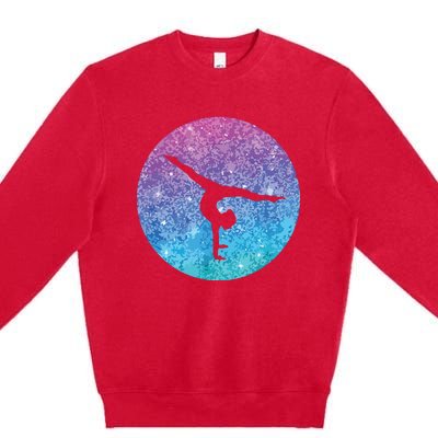 Cute Trendy Gymnastics Gift For Girl Teens And Women Premium Crewneck Sweatshirt