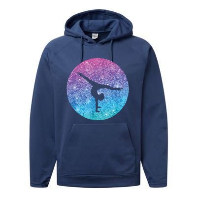 Cute Trendy Gymnastics Gift For Girl Teens And Women Performance Fleece Hoodie