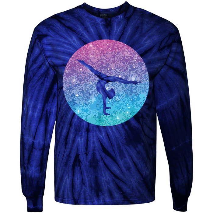 Cute Trendy Gymnastics Gift For Girl Teens And Women Tie-Dye Long Sleeve Shirt