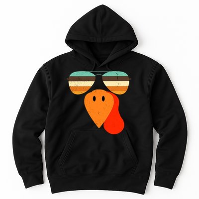 Cool Turkey Gobble Face Shades Funny Thanksgiving Hoodie