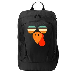 Cool Turkey Gobble Face Shades Funny Thanksgiving City Backpack