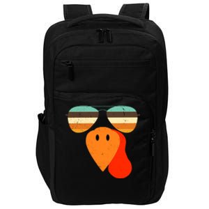 Cool Turkey Gobble Face Shades Funny Thanksgiving Impact Tech Backpack