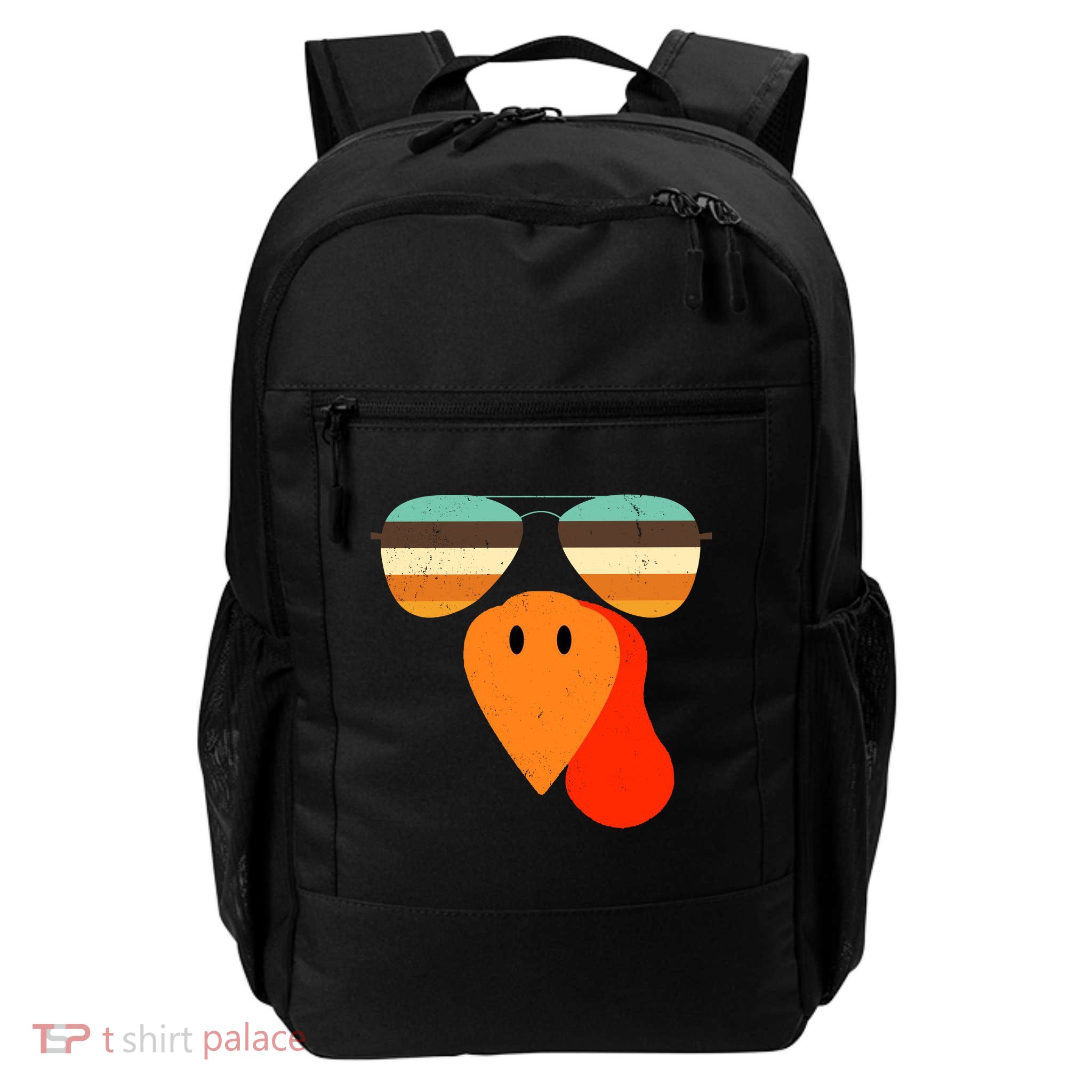 Cool Turkey Gobble Face Shades Funny Thanksgiving Backpack