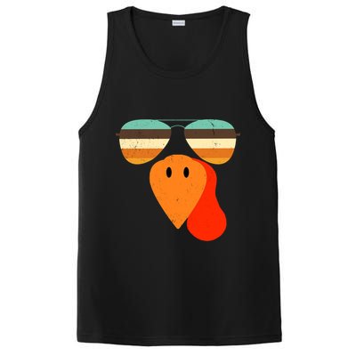 Cool Turkey Gobble Face Shades Funny Thanksgiving PosiCharge Competitor Tank