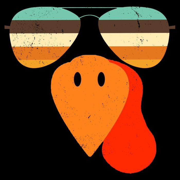 Cool Turkey Gobble Face Shades Funny Thanksgiving Tie-Dye T-Shirt