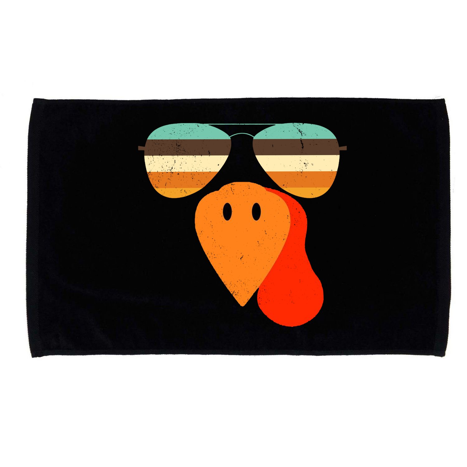 Cool Turkey Gobble Face Shades Funny Thanksgiving Microfiber Hand Towel