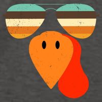 Cool Turkey Gobble Face Shades Funny Thanksgiving Vector Backpack
