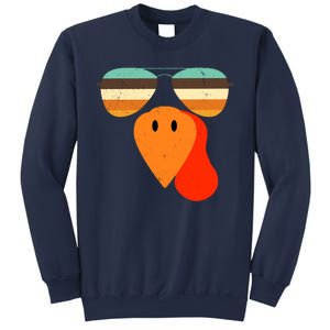 Cool Turkey Gobble Face Shades Funny Thanksgiving Sweatshirt