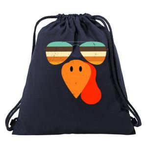 Cool Turkey Gobble Face Shades Funny Thanksgiving Drawstring Bag