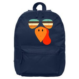 Cool Turkey Gobble Face Shades Funny Thanksgiving 16 in Basic Backpack