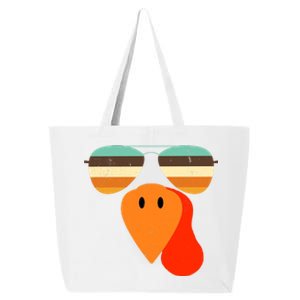 Cool Turkey Gobble Face Shades Funny Thanksgiving 25L Jumbo Tote