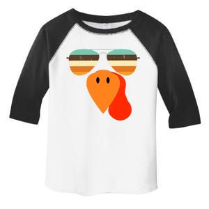 Cool Turkey Gobble Face Shades Funny Thanksgiving Toddler Fine Jersey T-Shirt