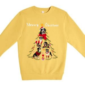 Christmas Tree Greater Swiss Mountain Dog Lover Xmas Gift Premium Crewneck Sweatshirt