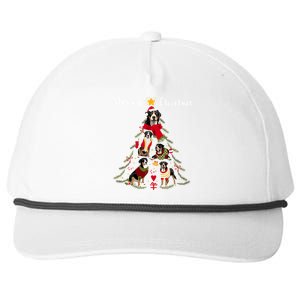 Christmas Tree Greater Swiss Mountain Dog Lover Xmas Gift Snapback Five-Panel Rope Hat