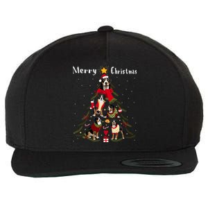 Christmas Tree Greater Swiss Mountain Dog Lover Xmas Gift Wool Snapback Cap