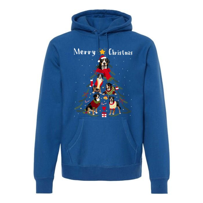 Christmas Tree Greater Swiss Mountain Dog Lover Xmas Gift Premium Hoodie