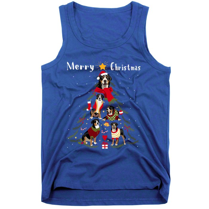 Christmas Tree Greater Swiss Mountain Dog Lover Xmas Gift Tank Top