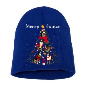 Christmas Tree Greater Swiss Mountain Dog Lover Xmas Gift Short Acrylic Beanie