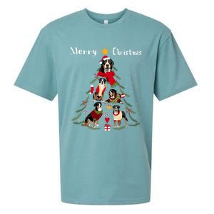 Christmas Tree Greater Swiss Mountain Dog Lover Xmas Gift Sueded Cloud Jersey T-Shirt