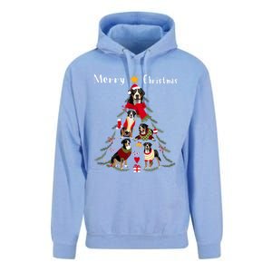 Christmas Tree Greater Swiss Mountain Dog Lover Xmas Gift Unisex Surf Hoodie