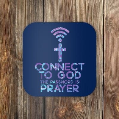 Connect To God Password Prayer Jesus Christian Coaster