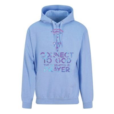 Connect To God Password Prayer Jesus Christian Unisex Surf Hoodie