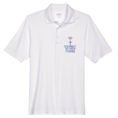 Connect To God Password Prayer Jesus Christian Men's Origin Performance Pique Polo