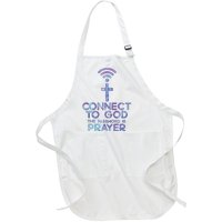 Connect To God Password Prayer Jesus Christian Full-Length Apron With Pockets