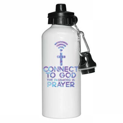 Connect To God Password Prayer Jesus Christian Aluminum Water Bottle