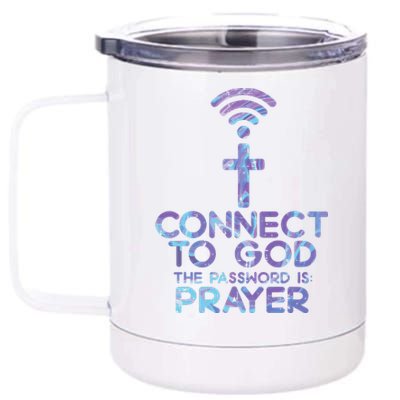 Connect To God Password Prayer Jesus Christian 12 oz Stainless Steel Tumbler Cup