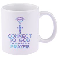 Connect To God Password Prayer Jesus Christian 11oz C Handle Ceramic Mug