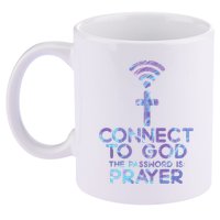 Connect To God Password Prayer Jesus Christian 11oz C Handle Ceramic Mug