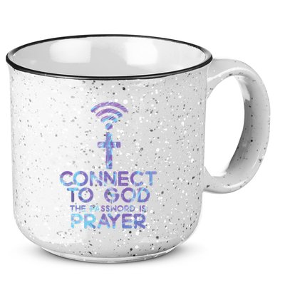 Connect To God Password Prayer Jesus Christian 15oz Campfire Ceramic Mug