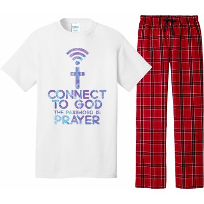 Connect To God Password Prayer Jesus Christian Pajama Set