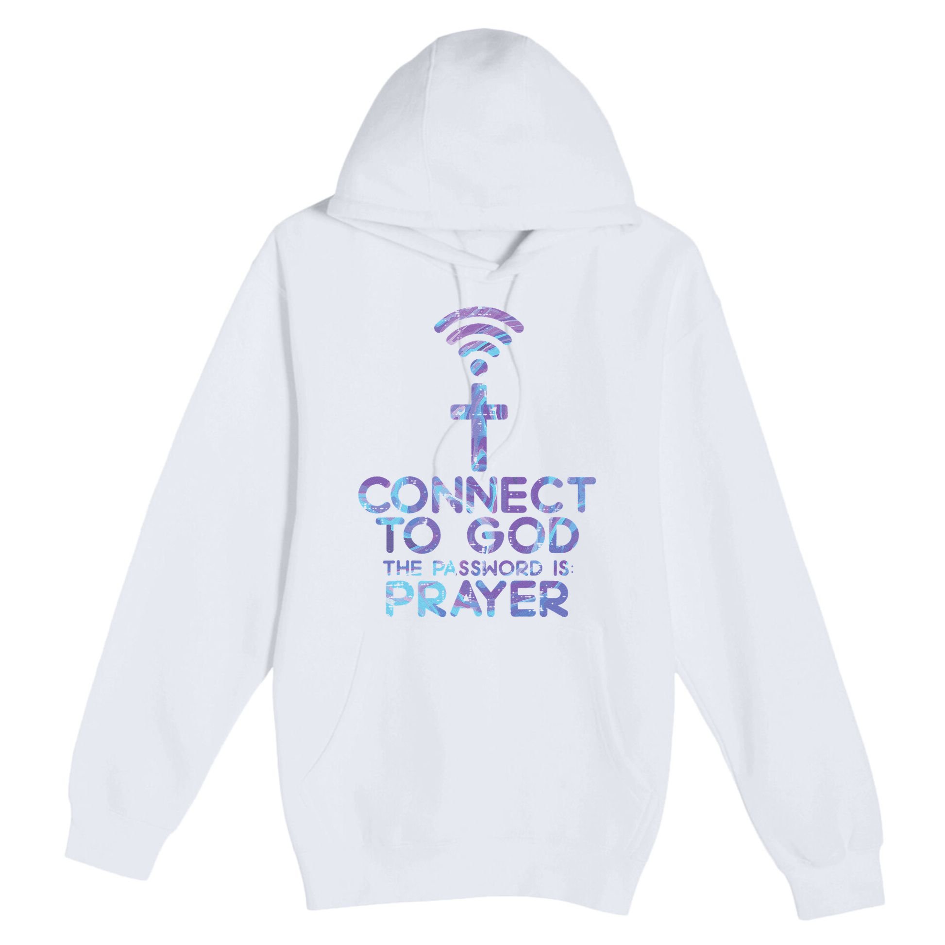 Connect To God Password Prayer Jesus Christian Premium Pullover Hoodie