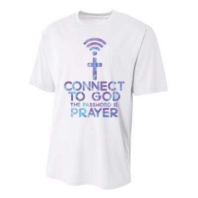 Connect To God Password Prayer Jesus Christian Performance Sprint T-Shirt