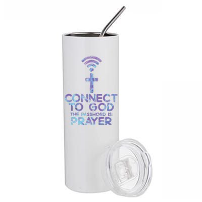 Connect To God Password Prayer Jesus Christian Stainless Steel Tumbler