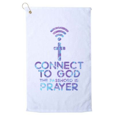 Connect To God Password Prayer Jesus Christian Golf Towel