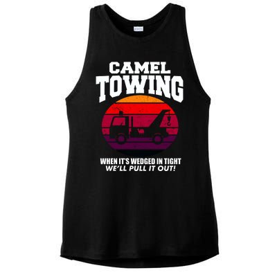 Camel Towing Gift Funny Retro Camel Towing Funny Halloween Gift Ladies PosiCharge Tri-Blend Wicking Tank