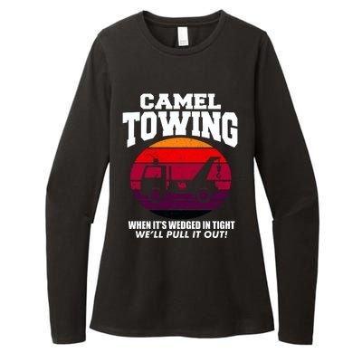 Camel Towing Gift Funny Retro Camel Towing Funny Halloween Gift Womens CVC Long Sleeve Shirt