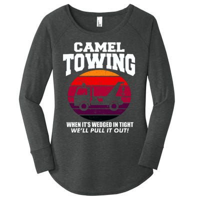 Camel Towing Gift Funny Retro Camel Towing Funny Halloween Gift Women's Perfect Tri Tunic Long Sleeve Shirt