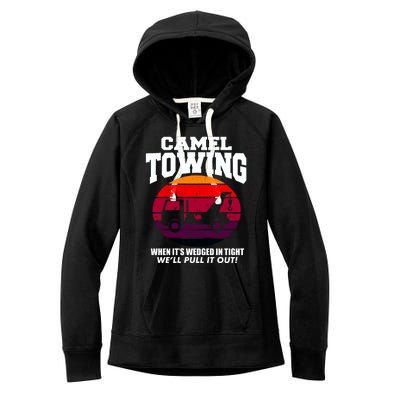 Camel Towing Gift Funny Retro Camel Towing Funny Halloween Gift Women's Fleece Hoodie