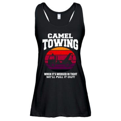 Camel Towing Gift Funny Retro Camel Towing Funny Halloween Gift Ladies Essential Flowy Tank