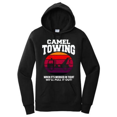 Camel Towing Gift Funny Retro Camel Towing Funny Halloween Gift Women's Pullover Hoodie