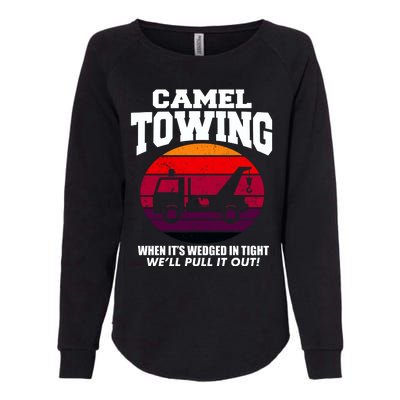 Camel Towing Gift Funny Retro Camel Towing Funny Halloween Gift Womens California Wash Sweatshirt