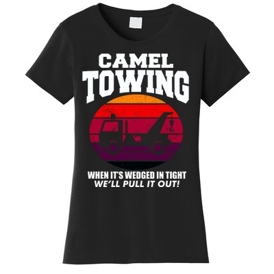 Camel Towing Gift Funny Retro Camel Towing Funny Halloween Gift Women's T-Shirt