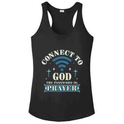 Connect To God The Password Is Prayer Jesus Ladies PosiCharge Competitor Racerback Tank