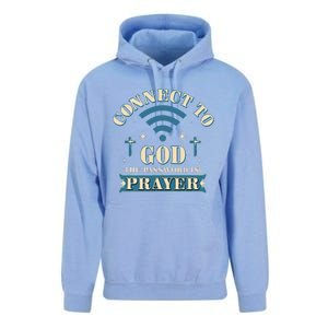 Connect To God The Password Is Prayer Jesus Unisex Surf Hoodie