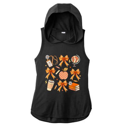 Coquette Teacher Game Day Fall Autumn Book Coffee Ladies PosiCharge Tri-Blend Wicking Draft Hoodie Tank