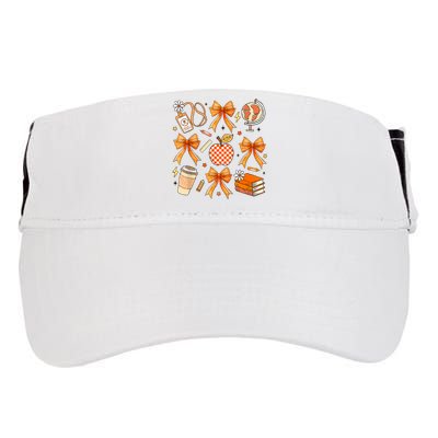 Coquette Teacher Game Day Fall Autumn Book Coffee Adult Drive Performance Visor